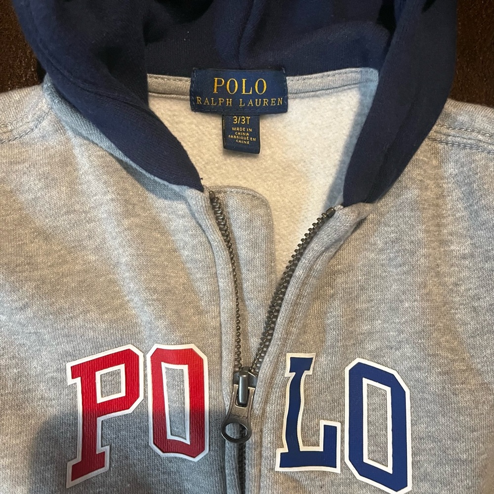 POLO Ralph Lauren Zip Front Hoodie - Toddler Boy Size 3T
